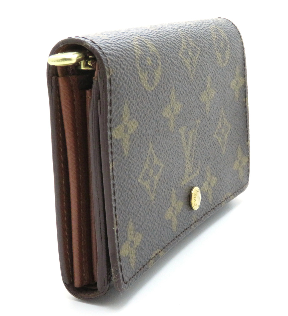 Louis Vuitton fold Billet Monogram Bi Wallet Tresor Portemonnaie Brown